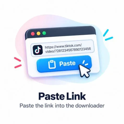 Paste TikTok video link
